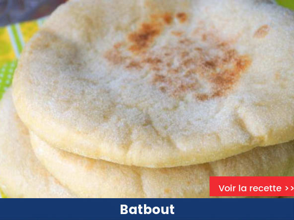 Batbout pain marocain à la farine complète